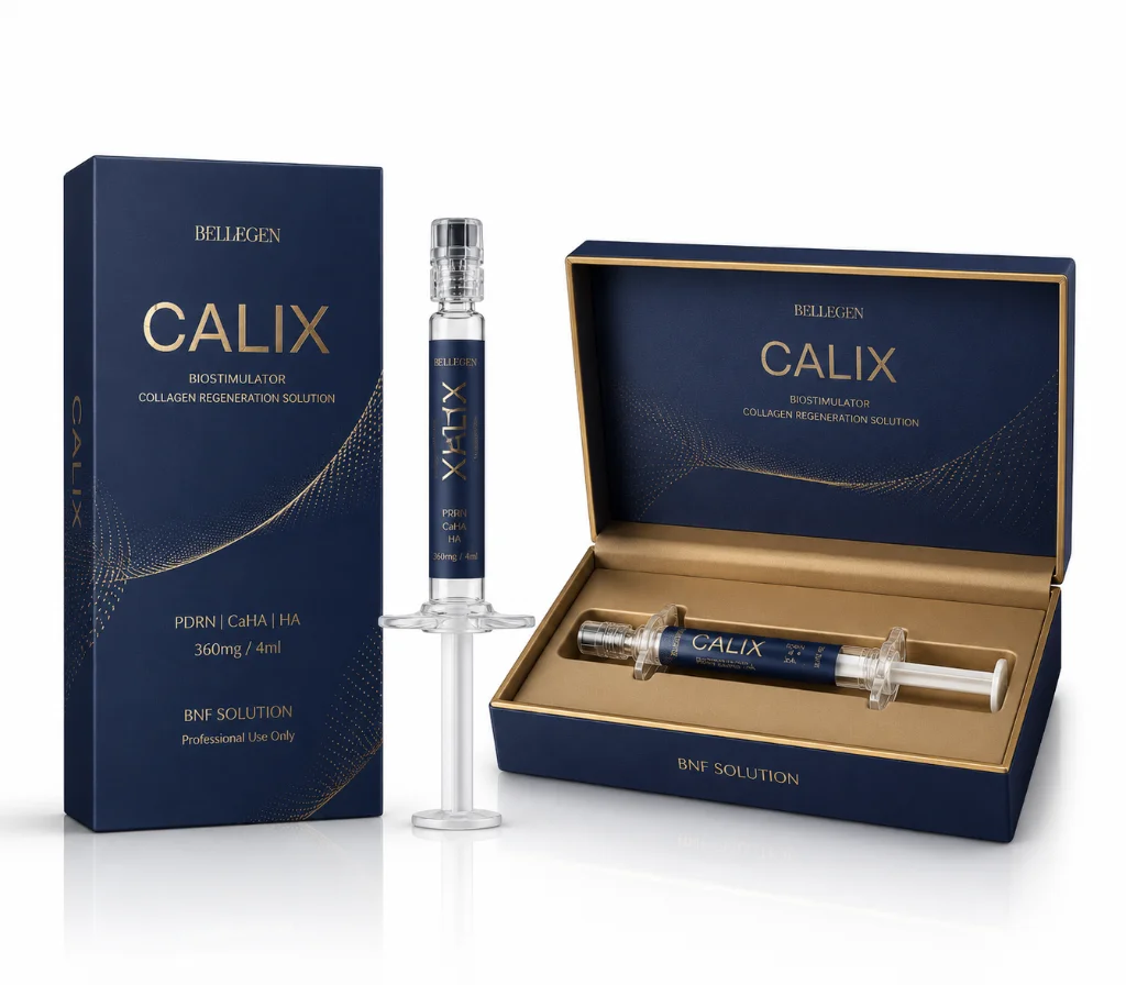Calix — BelleGen Bio Collagen Stimulator, Package · Pre-filled Syringe · Presentation Box